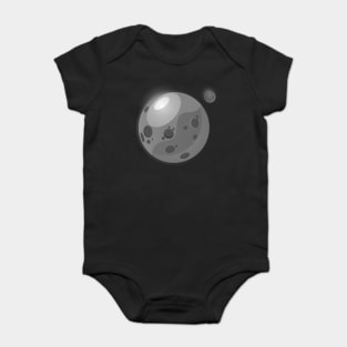 Red planet - black and white Baby Bodysuit